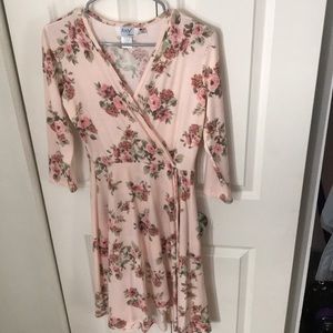 Pink flowery dress